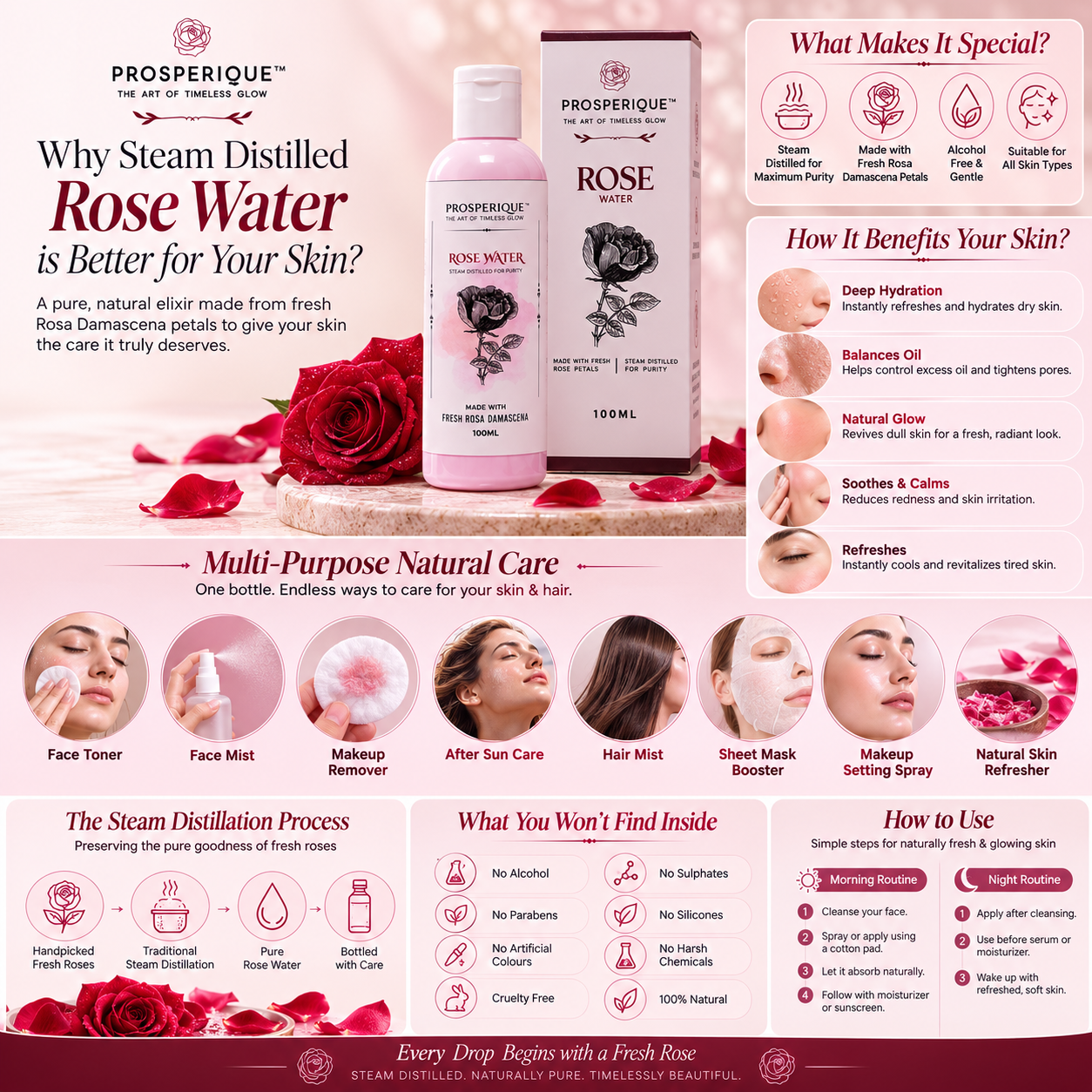 PROSPERIQUE ROSEWATER 100ML