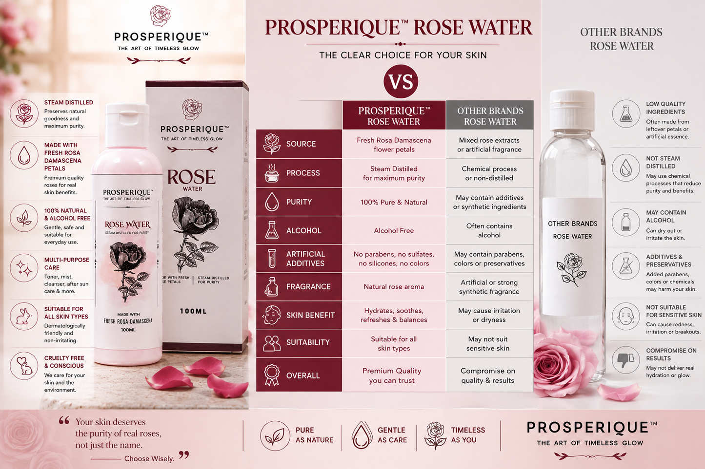 PROSPERIQUE ROSEWATER 100ML